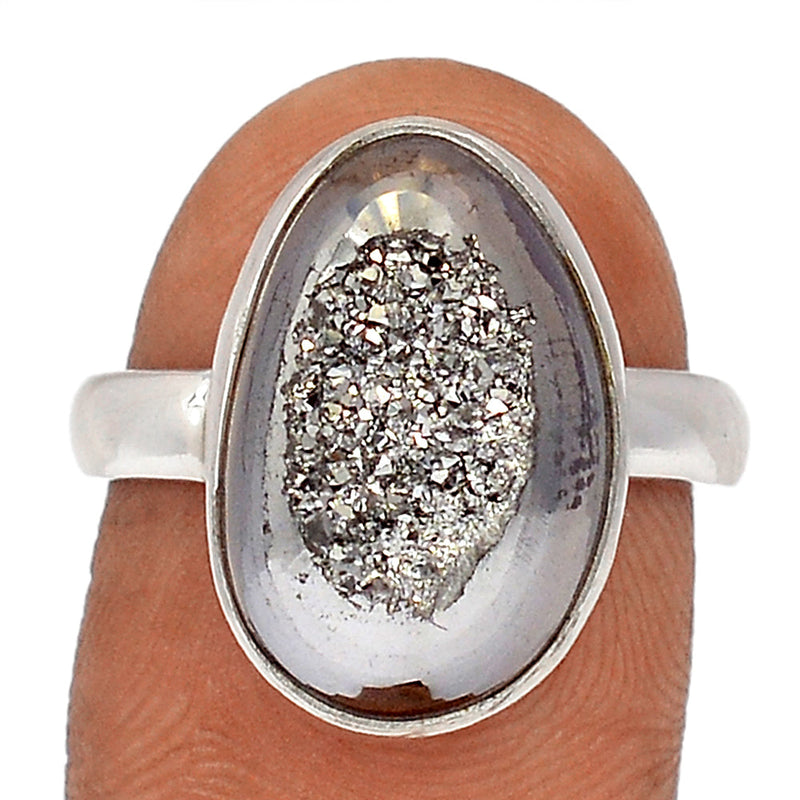 Platinum Window Druzy Ring - PWDR213