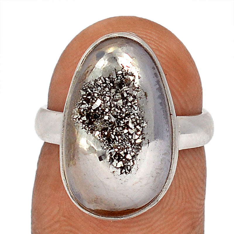 Platinum Window Druzy Ring - PWDR214