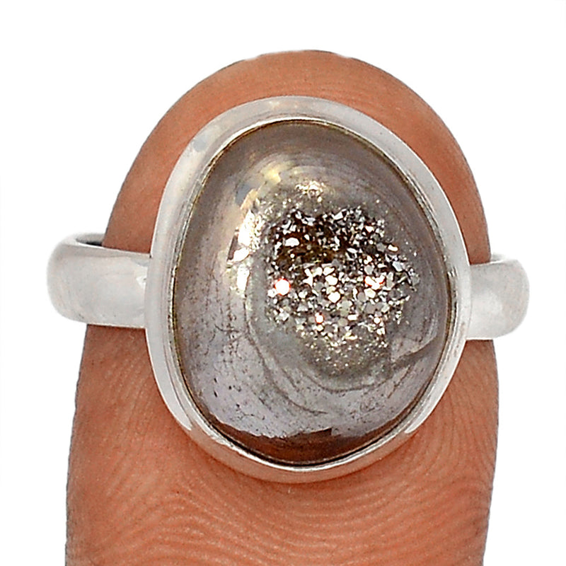 Platinum Window Druzy Ring - PWDR215