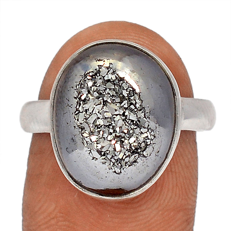 Platinum Window Druzy Ring - PWDR218