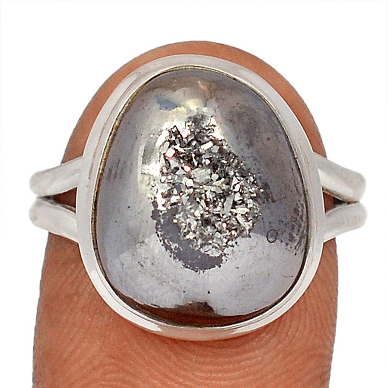 Platinum Window Druzy Ring - PWDR220