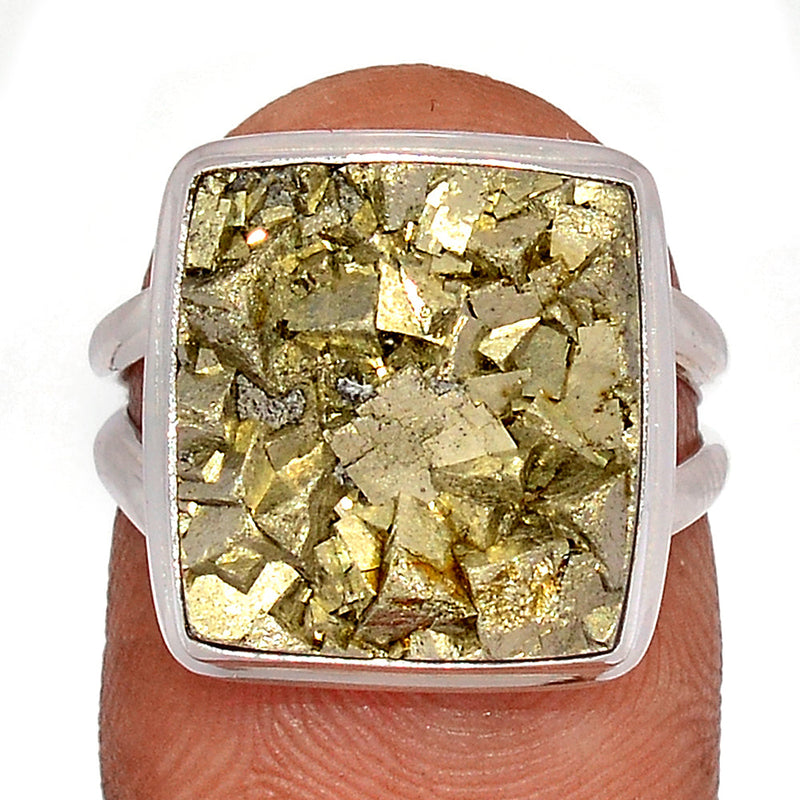 Mexican Pyrite Druzy Ring - PYDR706