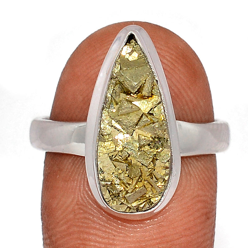 Mexican Pyrite Druzy Ring - PYDR727