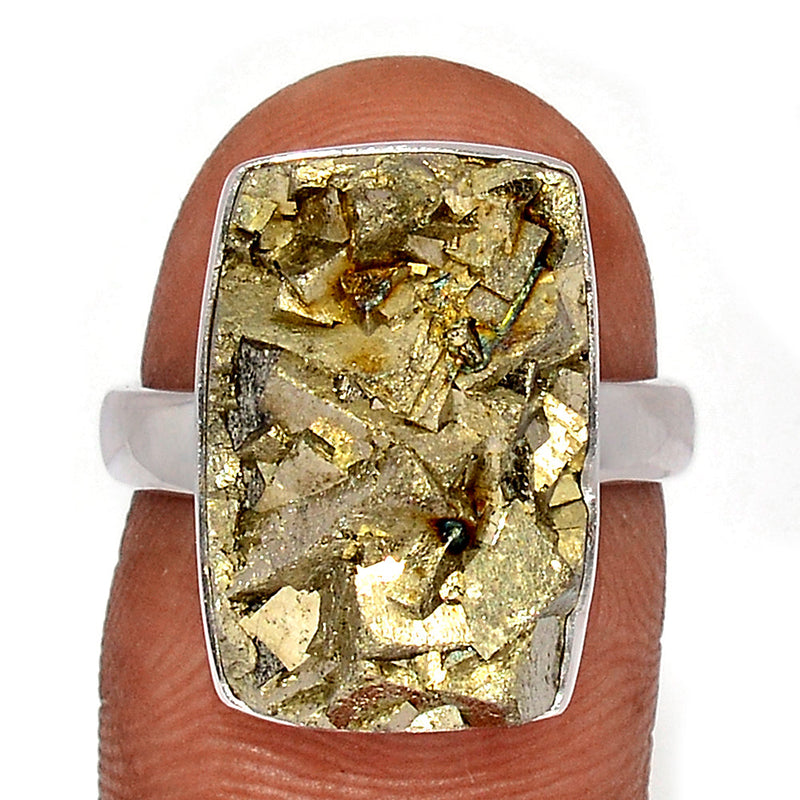 Mexican Pyrite Druzy Ring - PYDR728