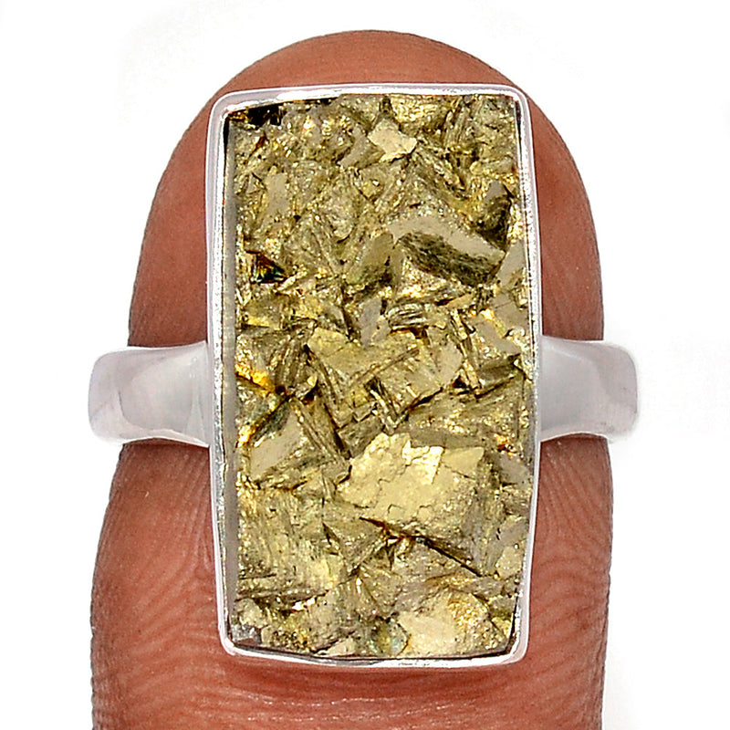 Mexican Pyrite Druzy Ring - PYDR732