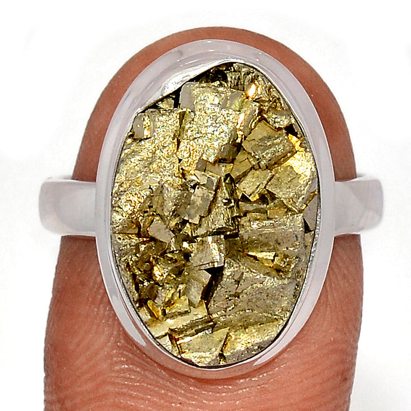 Mexican Pyrite Druzy Ring - PYDR742