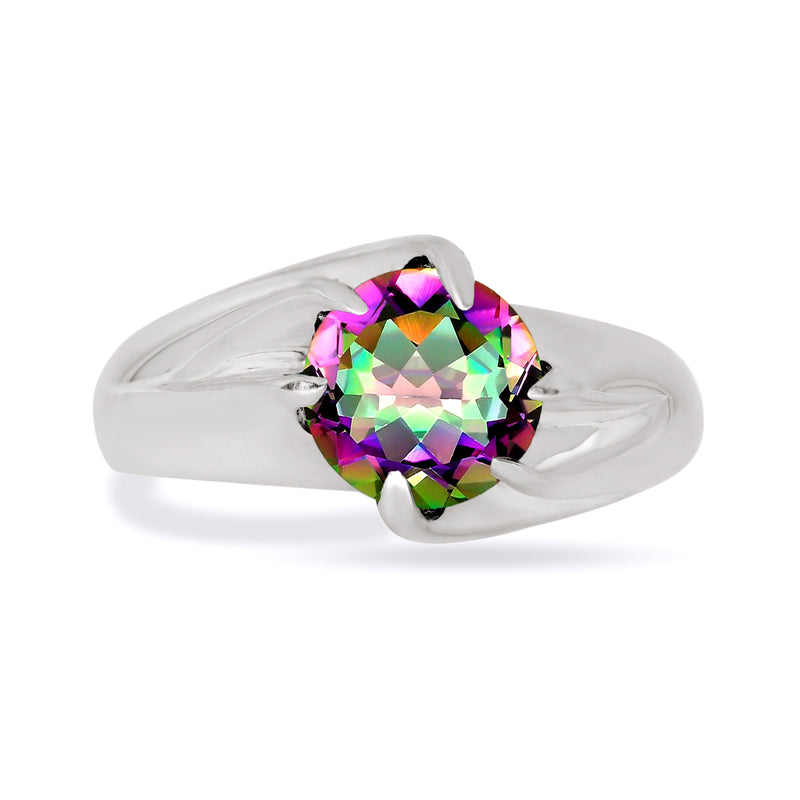 8*8 MM Round - Mystic Topaz Ring - R5082MT