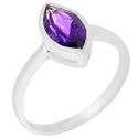 6*12 MM Marquise - Amethyst Faceted Ring - R5166A