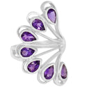 4*6 MM Pear - Amethyst Faceted Ring - R5169A