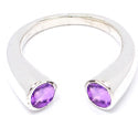 5*5 MM Round - Amethyst Faceted Ring - R5198A