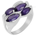 5*5 MM Round - Amethyst Faceted Ring - R5220A