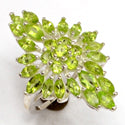 3*6 MM Marquise & 3*3 MM Round - Peridot Ring - R5270P