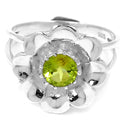 6*6 MM Round - Peridot Ring - R5309P