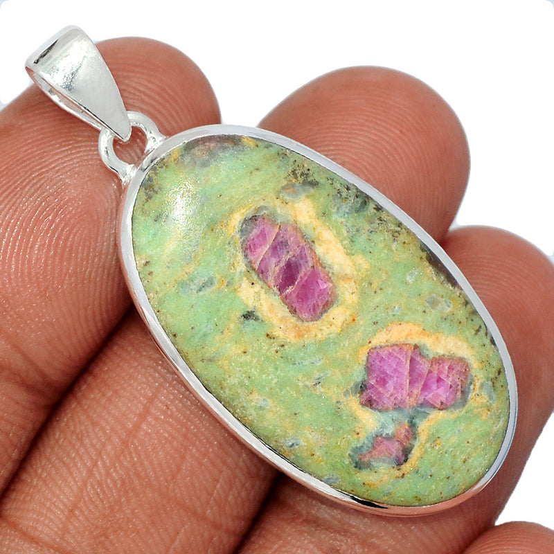 1.7" Ruby In Fuchsite Pendants - RIFP2080