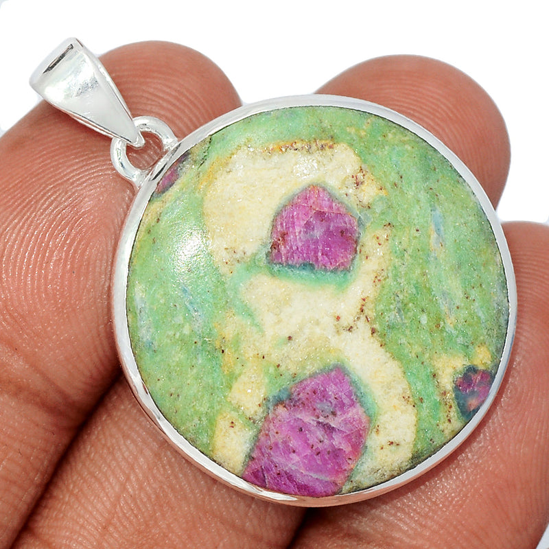 1.6" Ruby In Fuchsite Pendants - RIFP2084