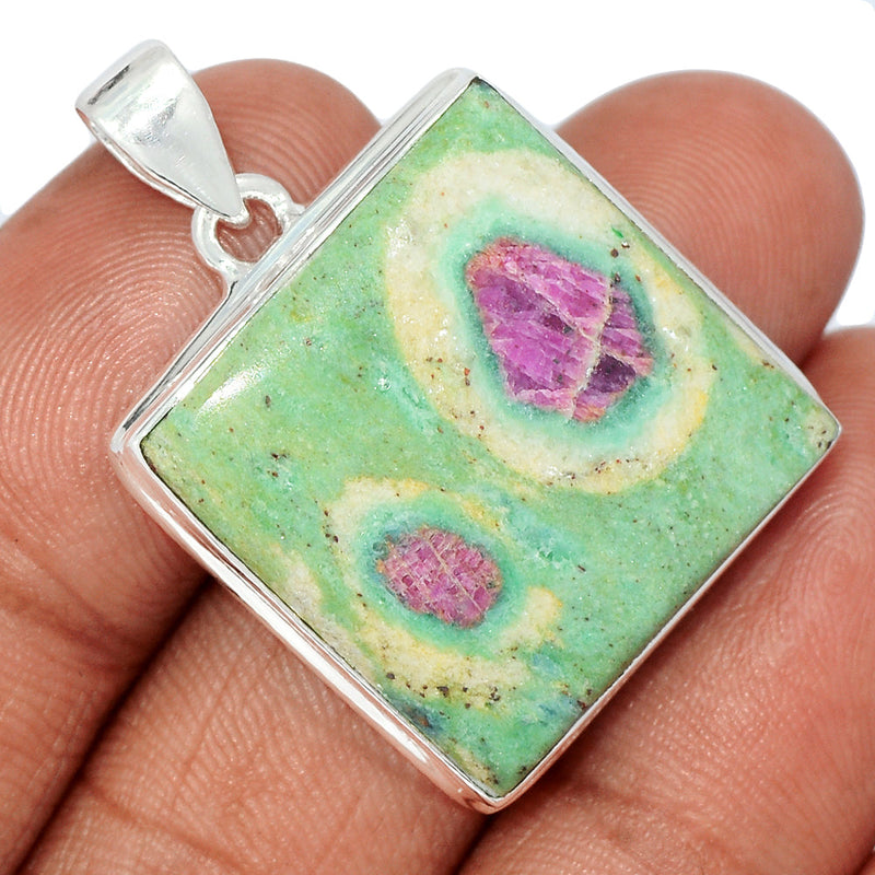 1.5" Ruby In Fuchsite Pendants - RIFP2097