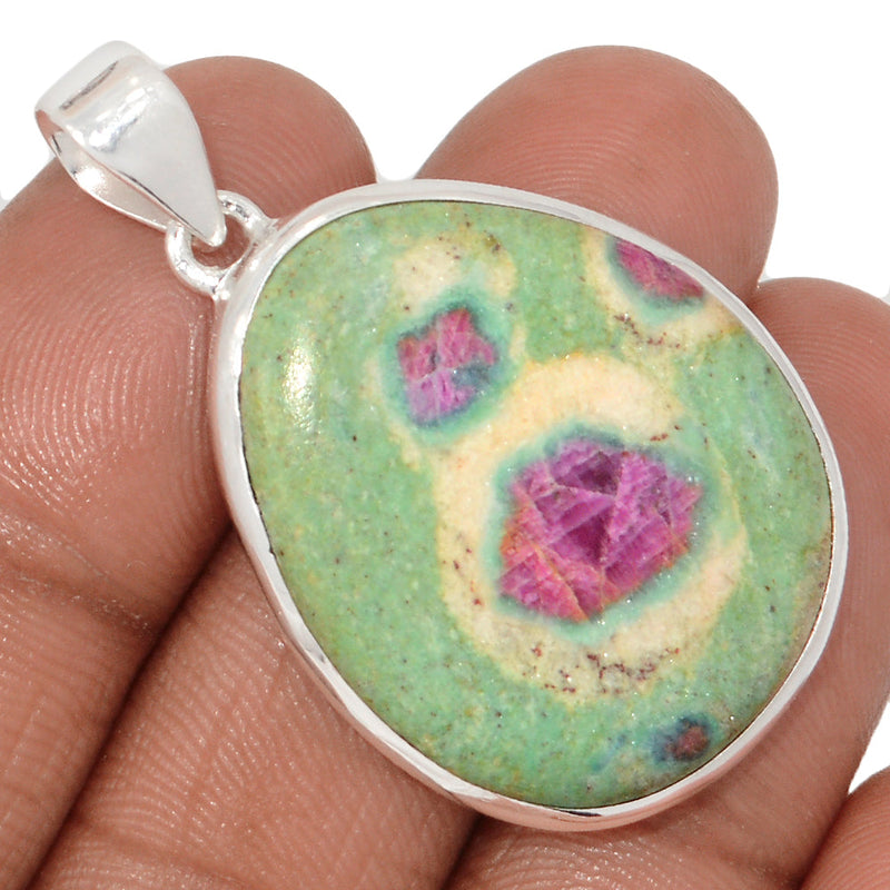 1.7" Ruby In Fuchsite Pendants - RIFP2128