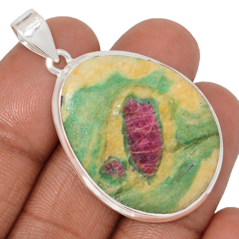 1.8" Ruby In Fuchsite Pendants - RIFP2130