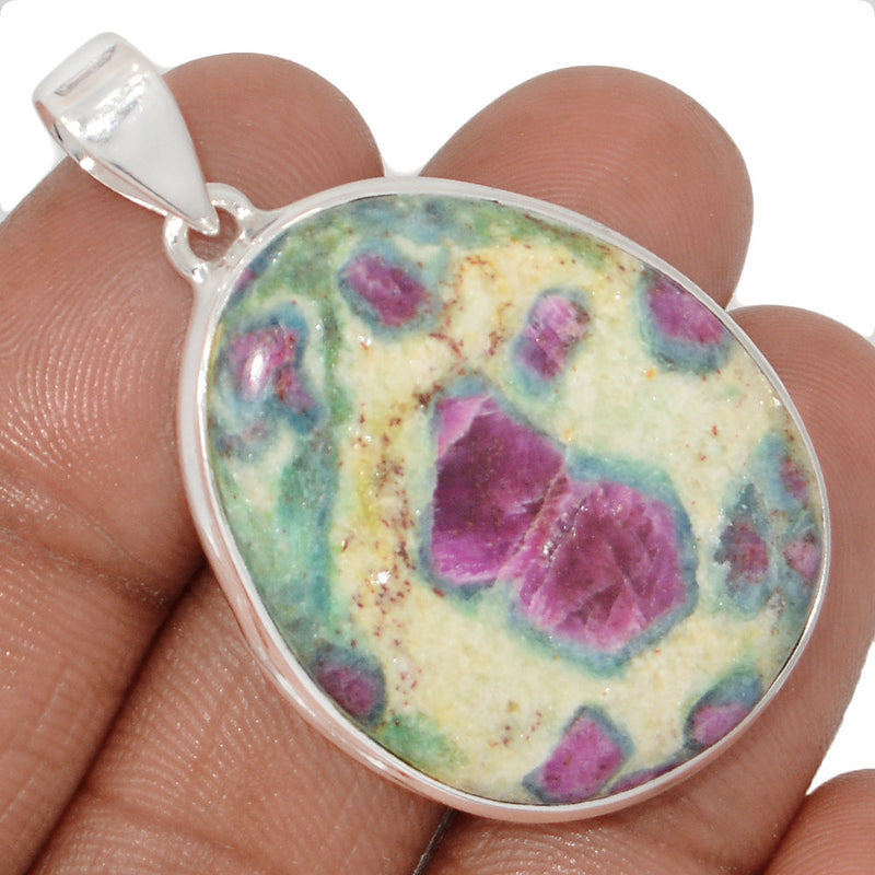 1.7" Ruby In Fuchsite Pendants - RIFP2134