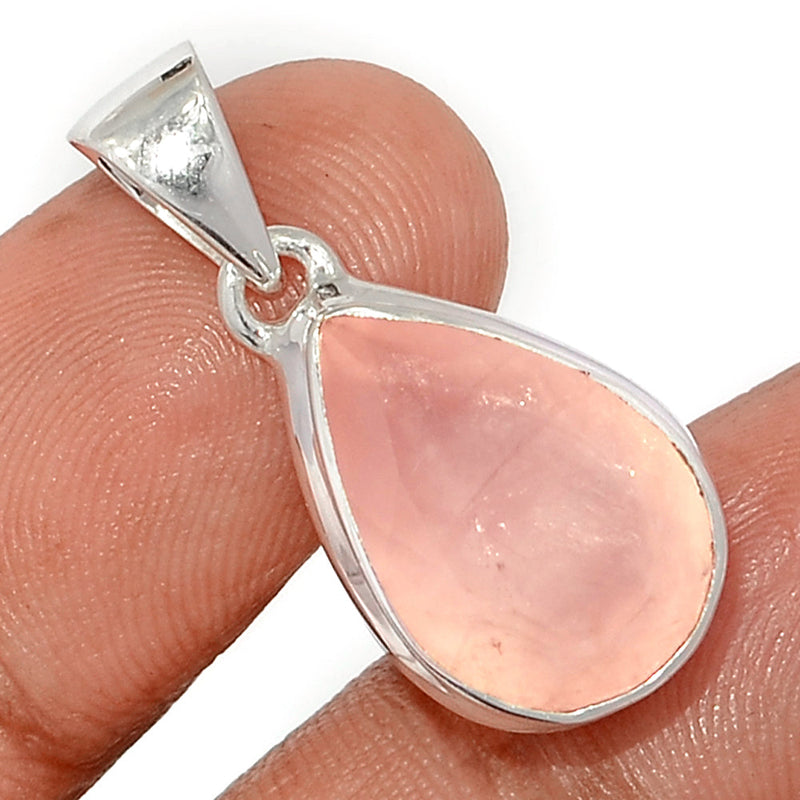 1.1" Rose Quartz Faceted Pendants - RQFP1139