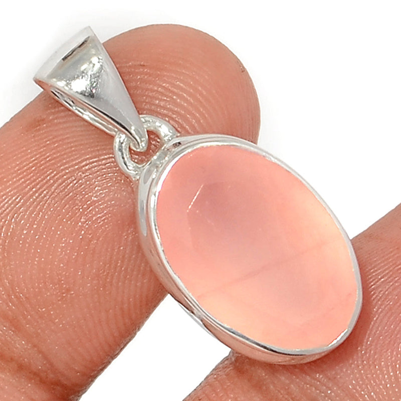 1.1" Rose Quartz Faceted Pendants - RQFP1143