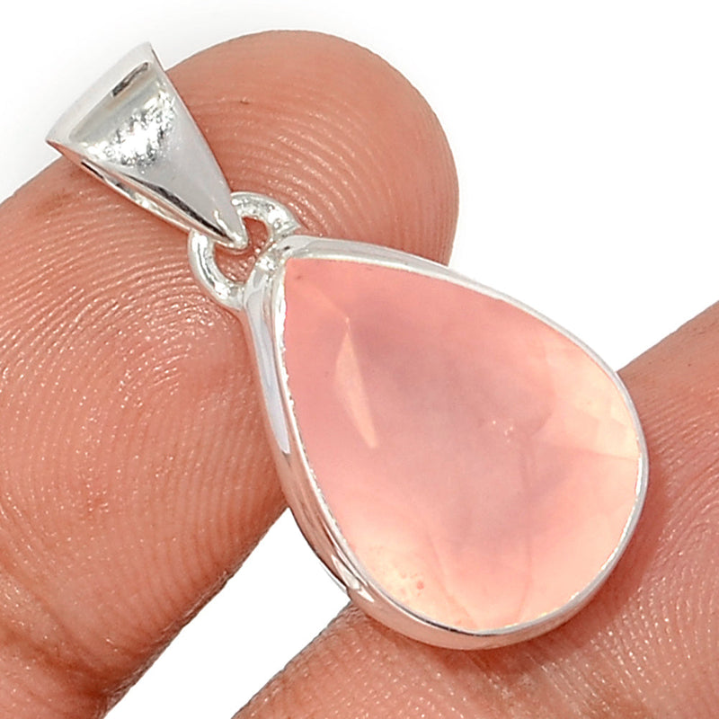 1.1" Rose Quartz Faceted Pendants - RQFP1144