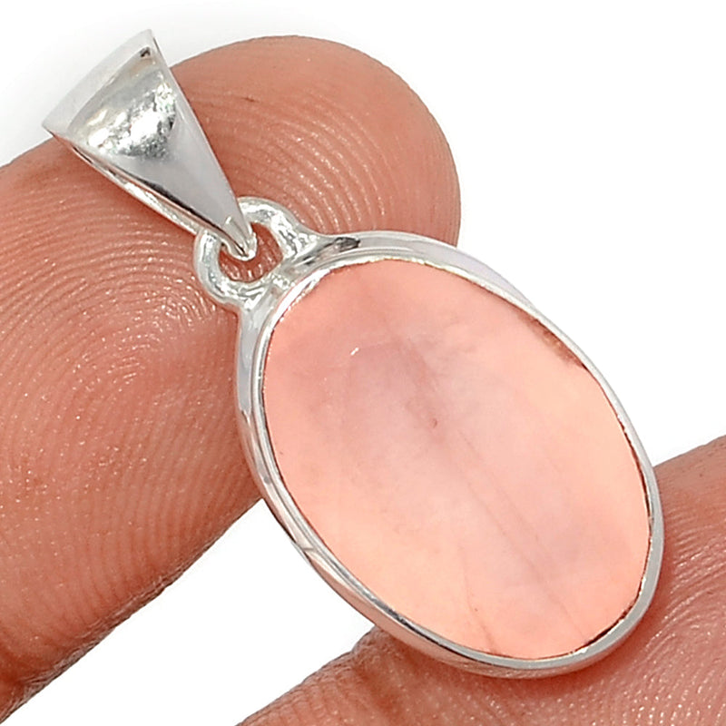 1.2" Rose Quartz Faceted Pendants - RQFP1145