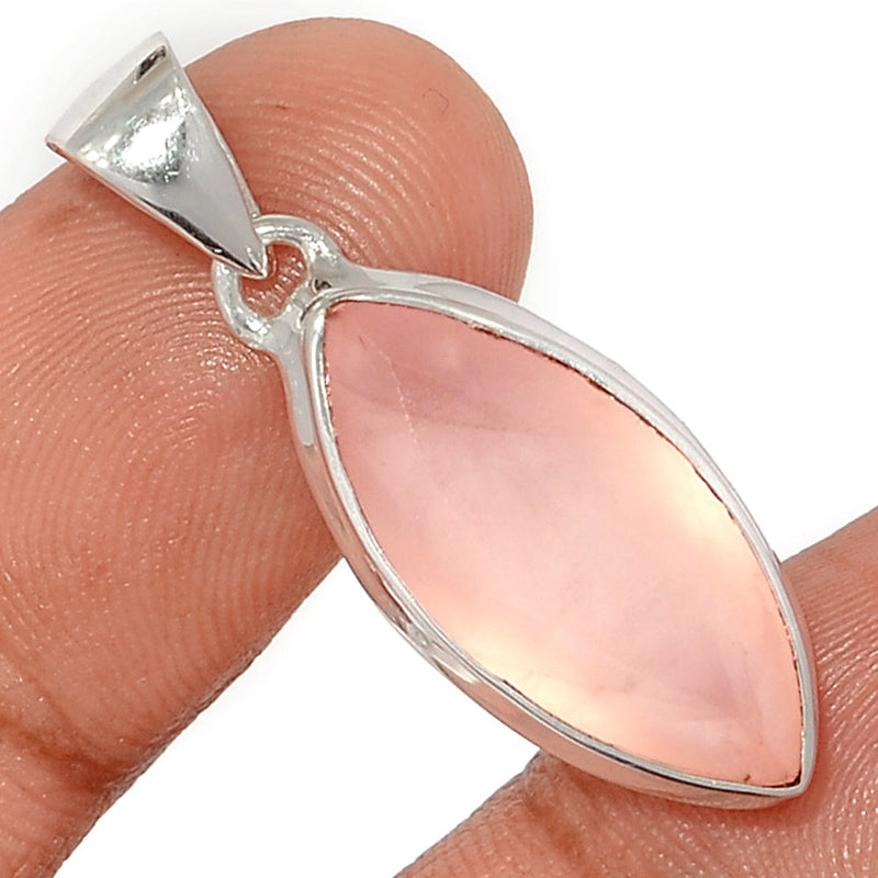 1.3" Rose Quartz Faceted Pendants - RQFP1146