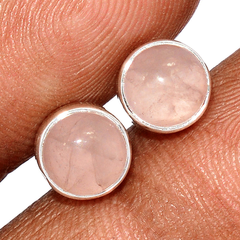 Rose Quartz Studs - RQZS411