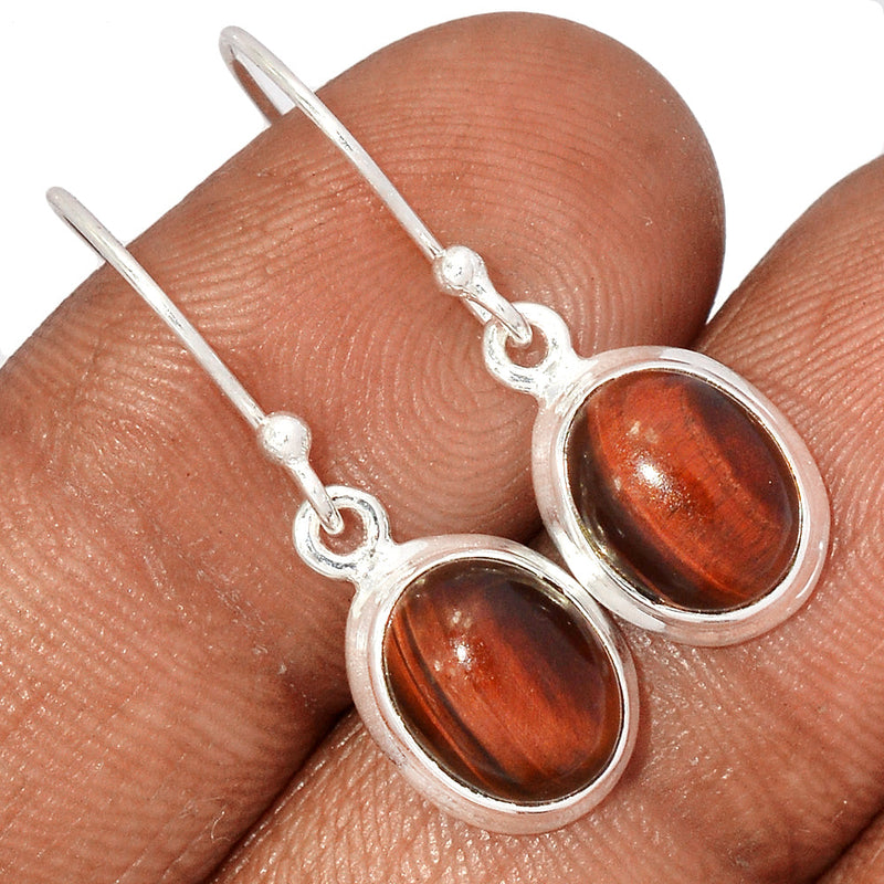 1.2" Red Tiger Eye Earrings - RTEE102