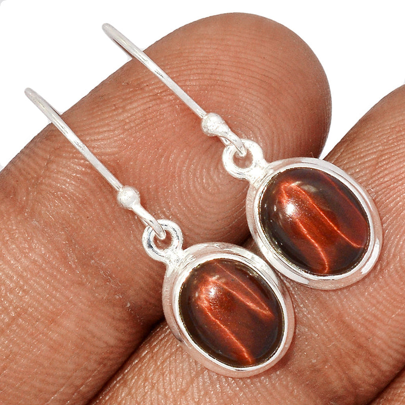 1.1" Red Tiger Eye Earrings - RTEE105