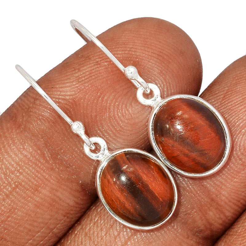 1.2" Red Tiger Eye Earrings - RTEE107