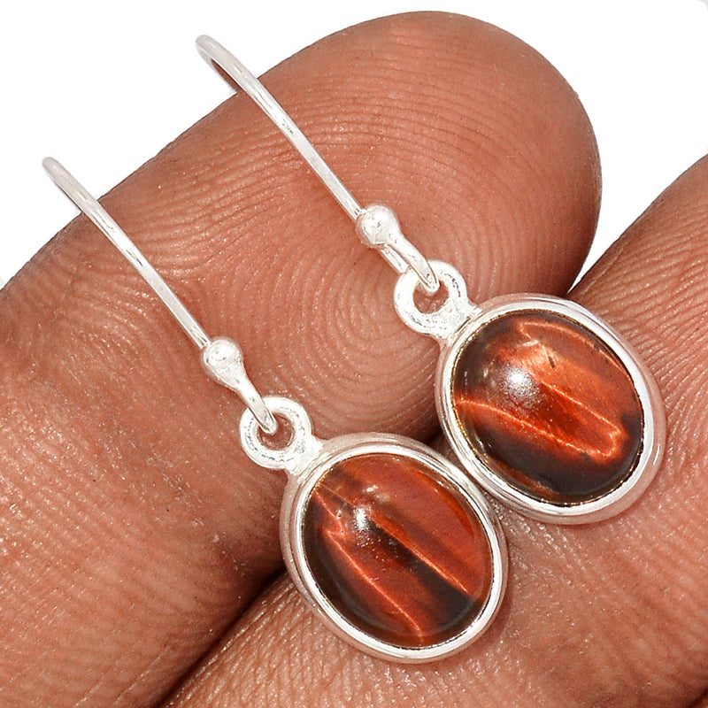 1.1" Red Tiger Eye Earrings - RTEE109