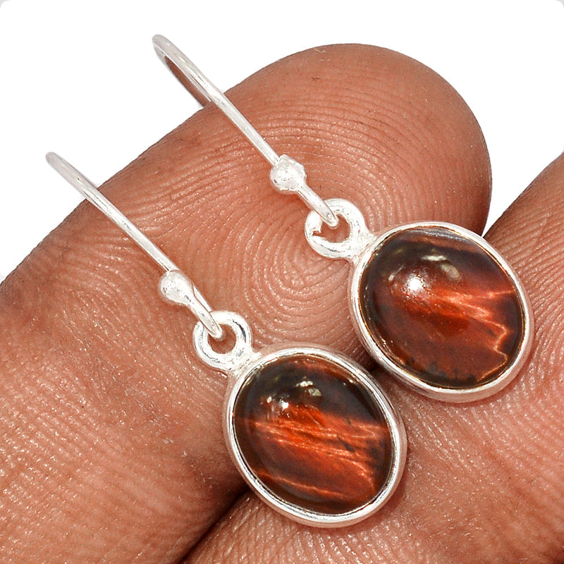 1.1" Red Tiger Eye Earrings - RTEE111