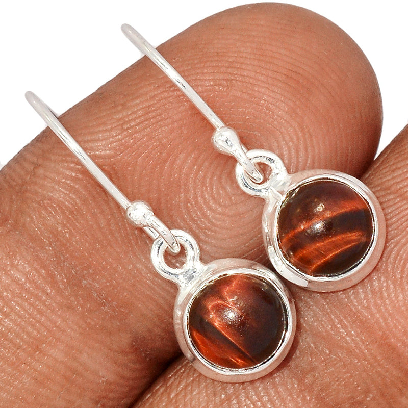 1" Red Tiger Eye Earrings - RTEE113