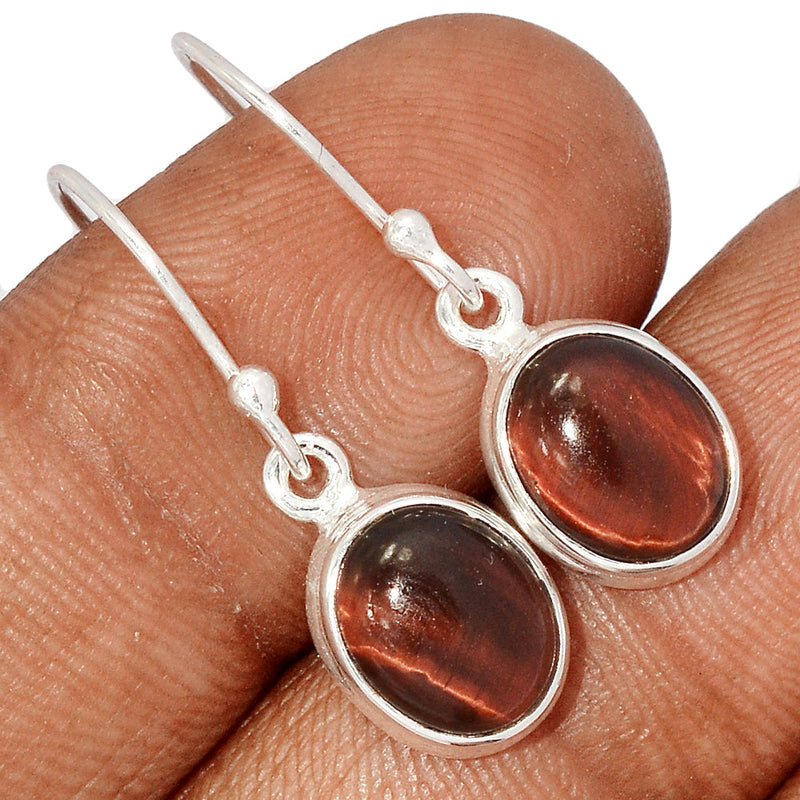 1.1" Red Tiger Eye Earrings - RTEE119