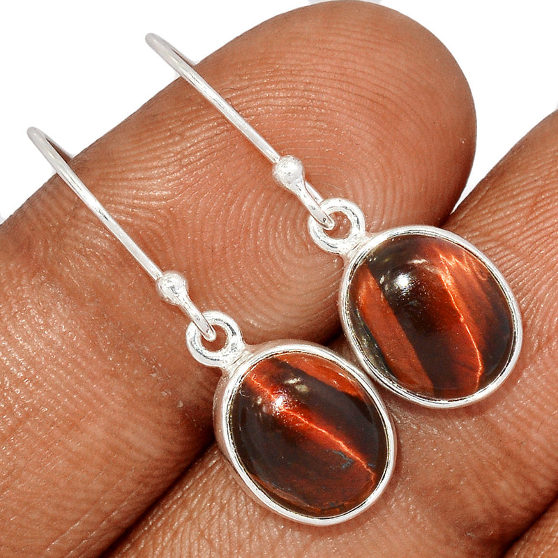 1.2" Red Tiger Eye Earrings - RTEE82