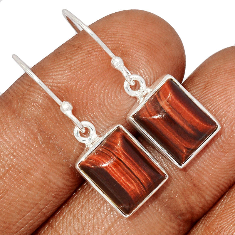 1.2" Red Tiger Eye Earrings - RTEE83