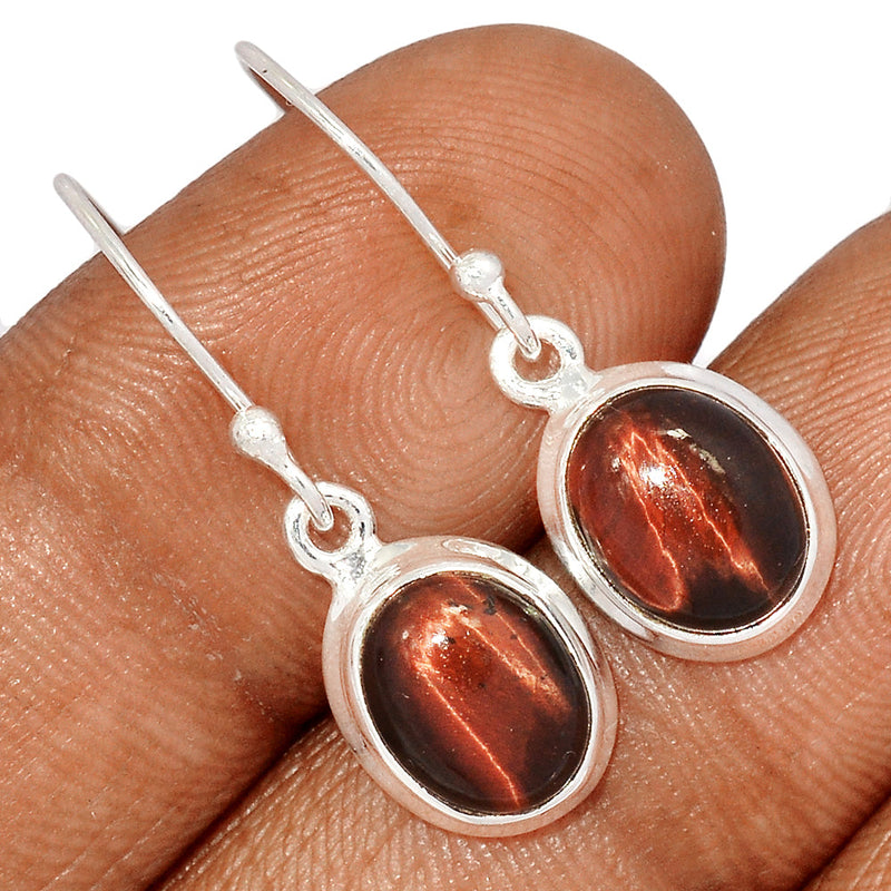 1.2" Red Tiger Eye Earrings - RTEE85