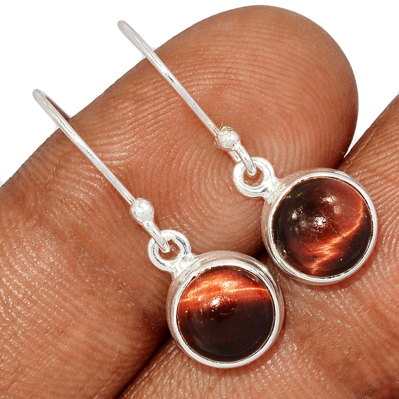 1.1" Red Tiger Eye Earrings - RTEE91