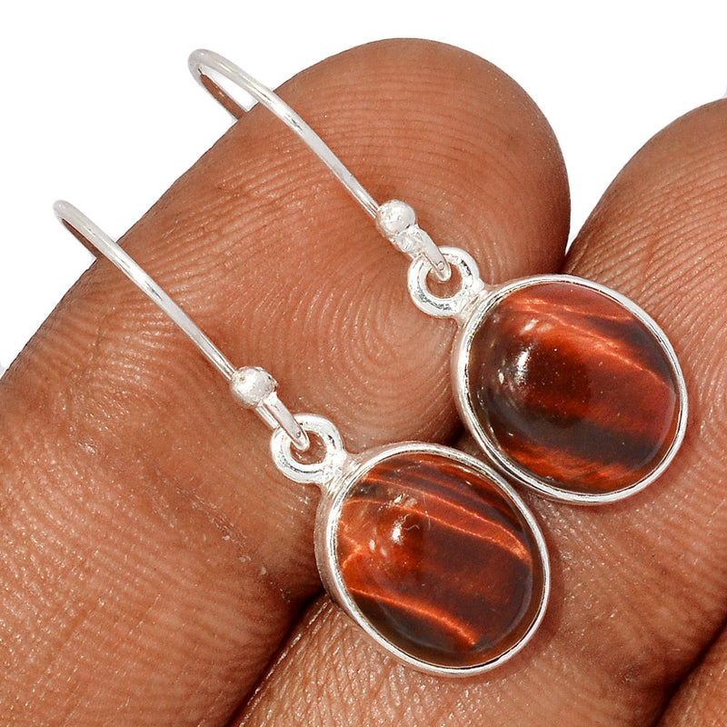 1.2" Red Tiger Eye Earrings - RTEE96