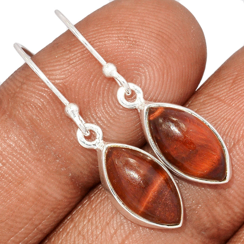 1.3" Red Tiger Eye Earrings - RTEE98