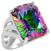 12*16 MM Octo - Mystic Topaz Ring - MTR8