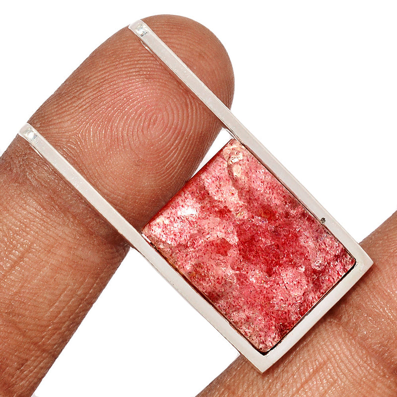 1.6" Strawberry Quartz Pendants - SBQP243