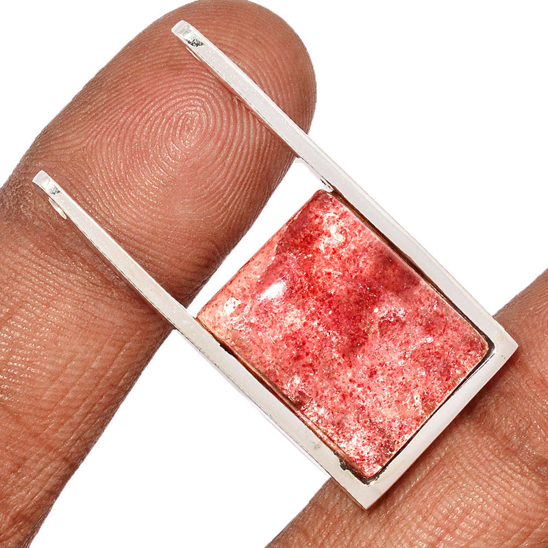 1.6" Strawberry Quartz Pendants - SBQP244