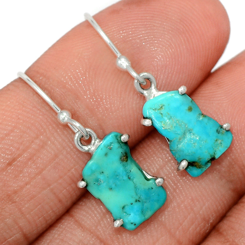 1.1" Claw - Kingman Turquoise Rough Earrings - SBTE303