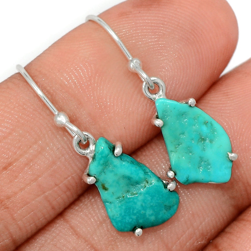 1.2" Claw - Kingman Turquoise Rough Earrings - SBTE306