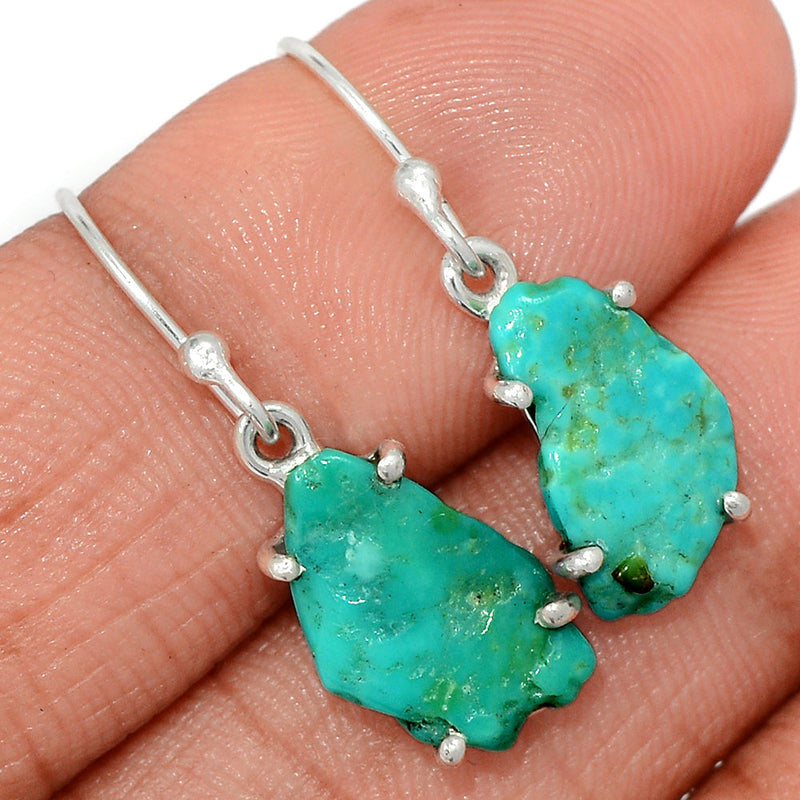 1.2" Claw - Kingman Turquoise Rough Earrings - SBTE313