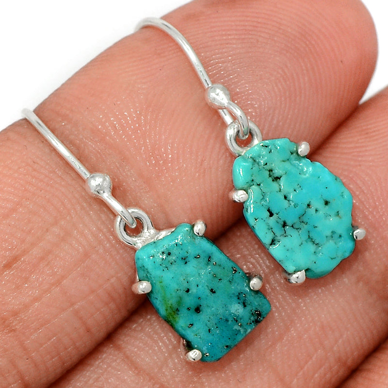 1.1" Claw - Kingman Turquoise Rough Earrings - SBTE314