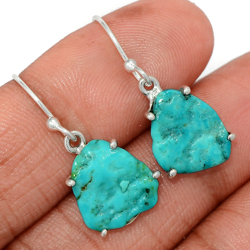 1.2" Claw - Kingman Turquoise Rough Earrings - SBTE316